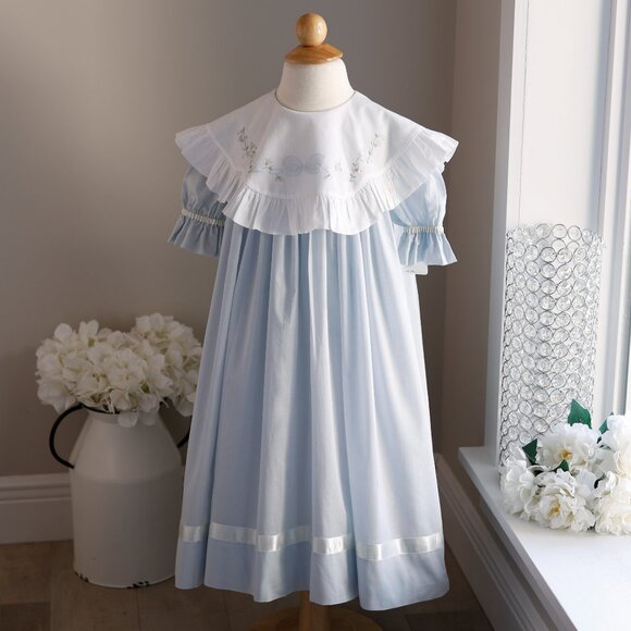 Strasburg Dress RARE Heirloom Vintage NWOT Blue Float Size 5 NEW - Picture 1 of 6
